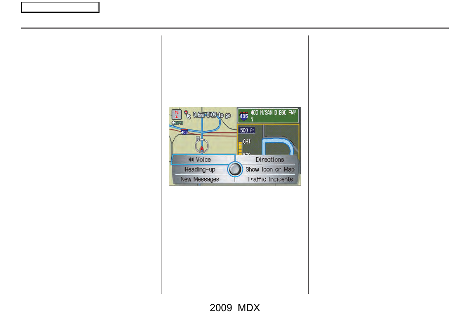 Driving to your destination, 2009 mdx | Acura 2009 MDX User Manual | Page 57 / 174