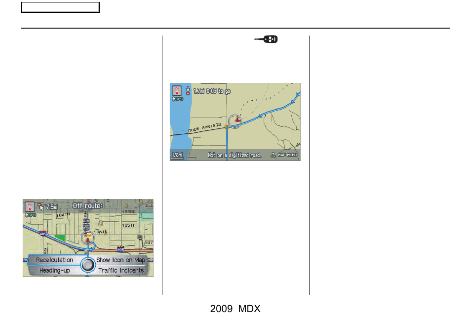 Driving to your destination, 2009 mdx | Acura 2009 MDX User Manual | Page 68 / 174
