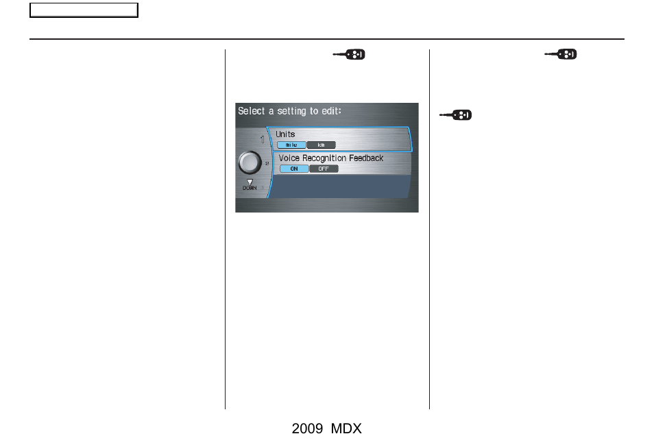 System setup, 2009 mdx | Acura 2009 MDX User Manual | Page 91 / 174