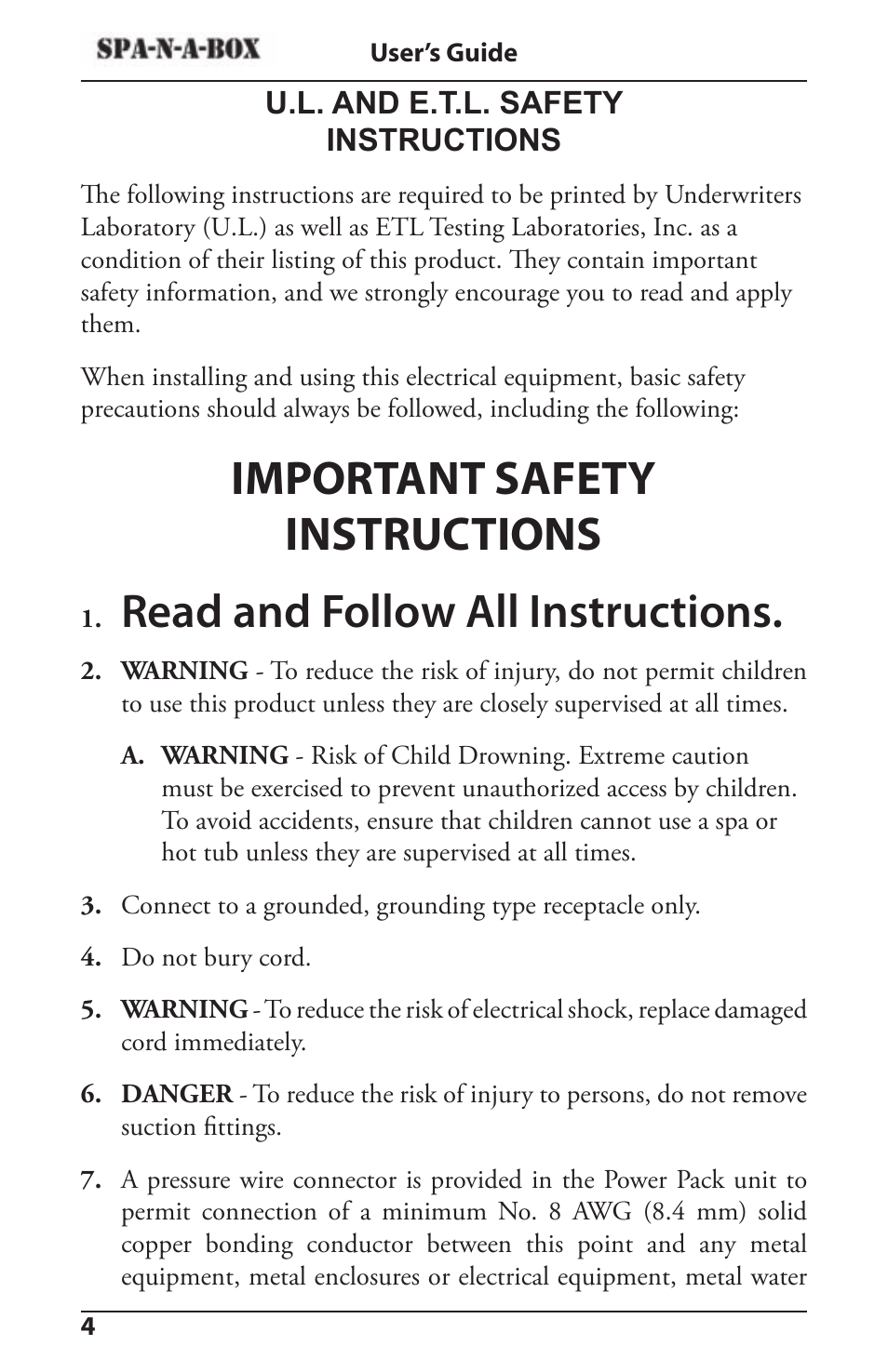 Important safety instructions, Read and follow all instructions | Activeforever CL 100-C User Manual | Page 4 / 30