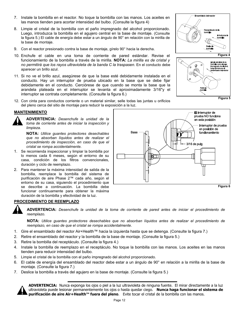 Air Health Air+Health AH-1 User Manual | Page 12 / 16