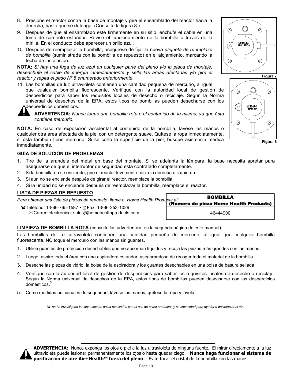 Air Health Air+Health AH-1 User Manual | Page 13 / 16