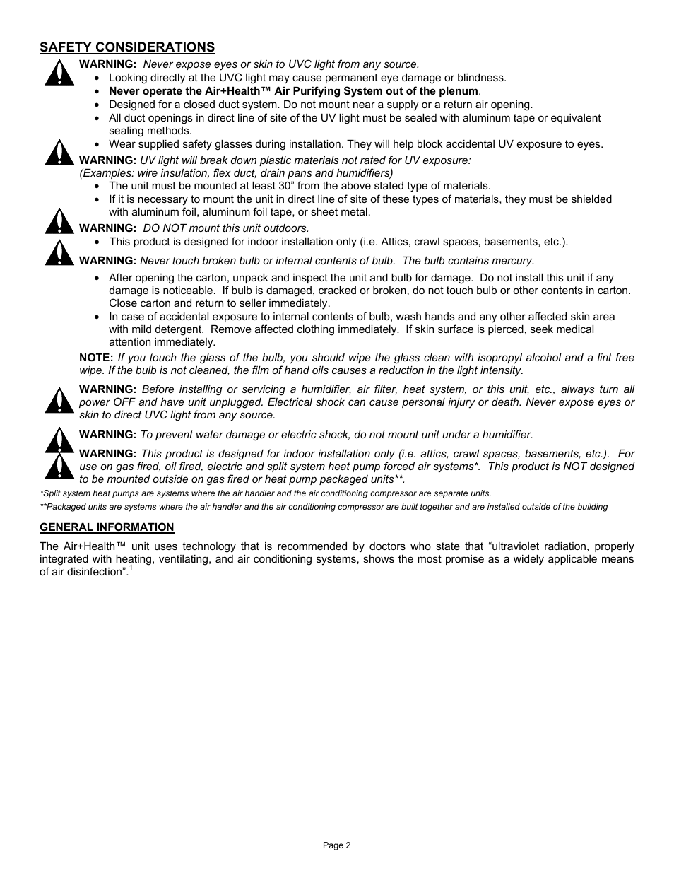 Air Health Air+Health AH-1 User Manual | Page 2 / 16