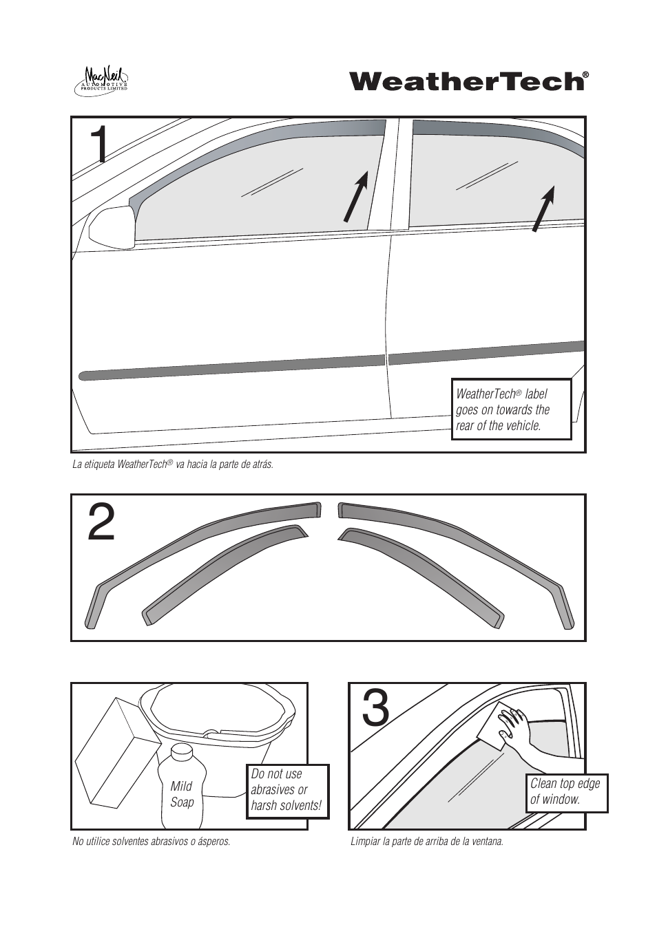 WeatherTech Side Window Deflectors User Manual | Page 2 / 4