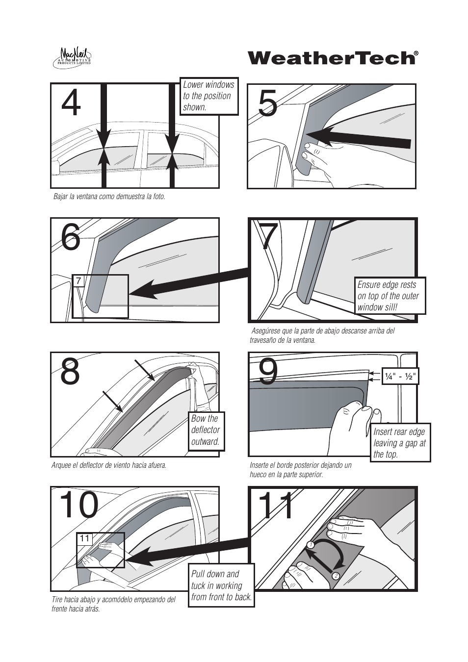 WeatherTech Side Window Deflectors User Manual | Page 3 / 4
