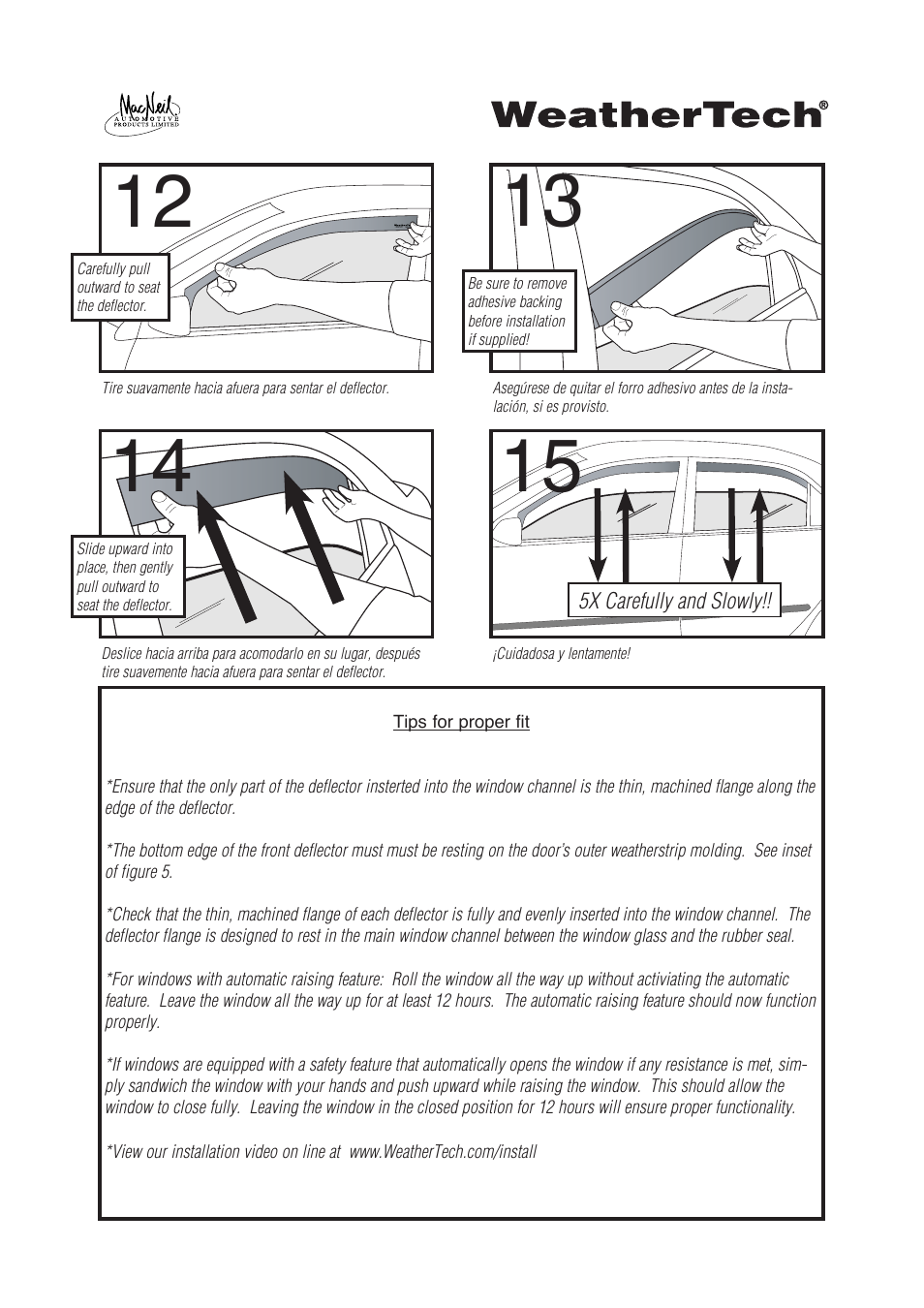 WeatherTech Side Window Deflectors User Manual | Page 4 / 4