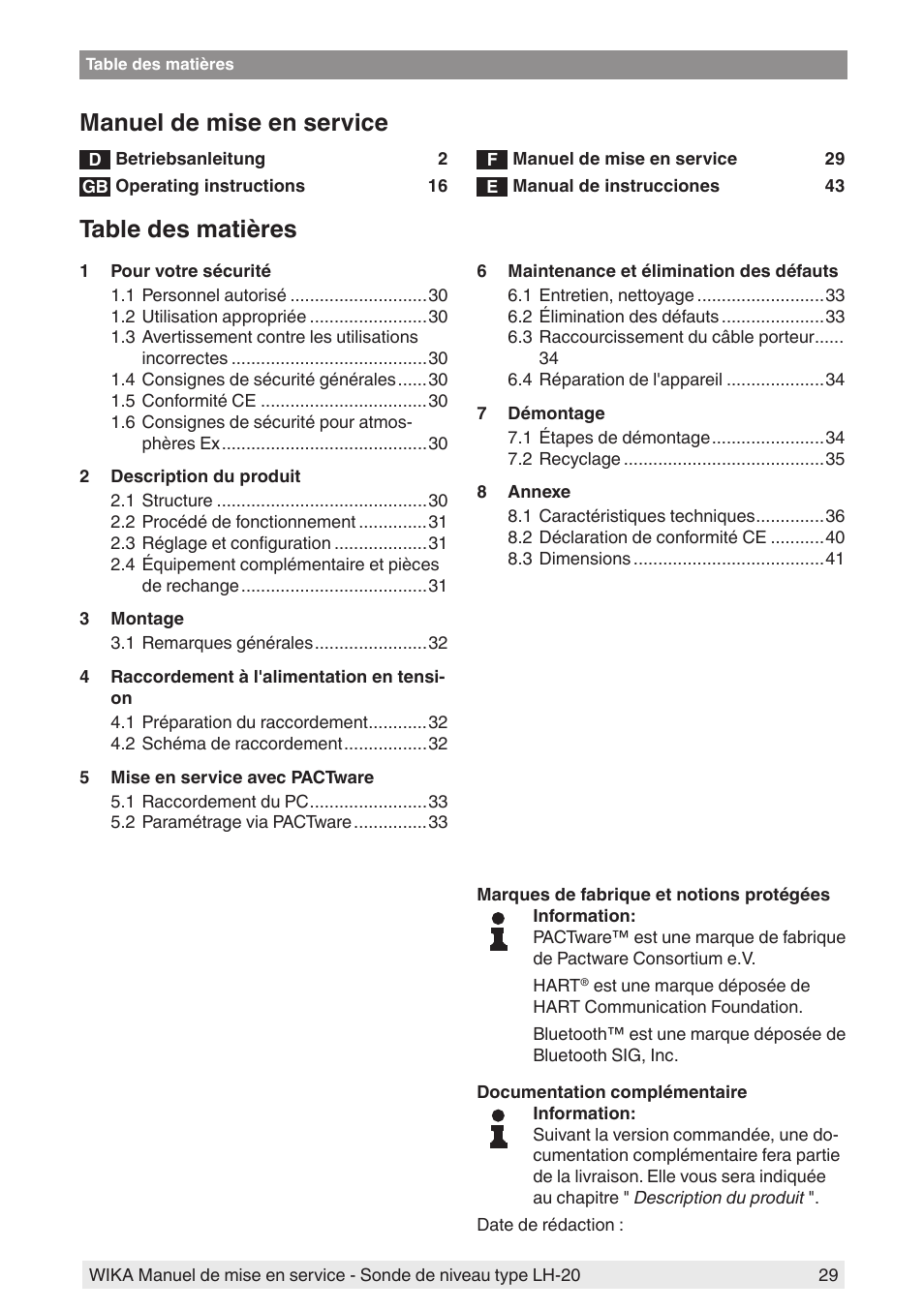 WIKA LH-20 User Manual | Page 29 / 60