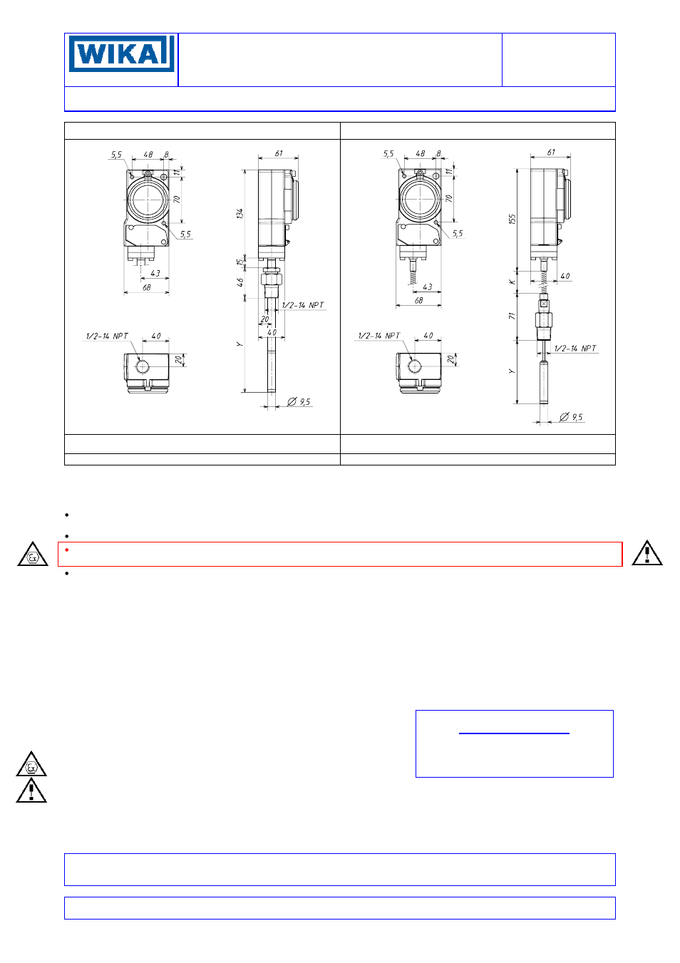 WIKA TCA User Manual | 6 pages