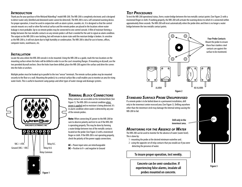 Winland Electronics WB200 User Manual | Page 3 / 4