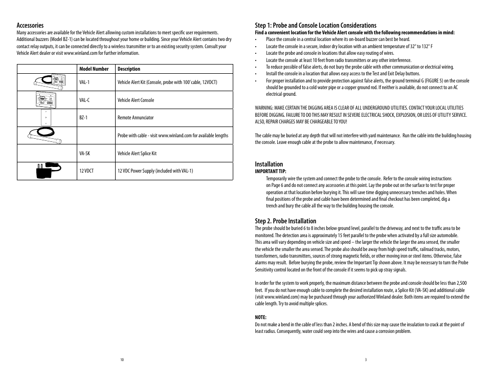Winland Electronics VAL-1 User Manual | Page 10 / 11