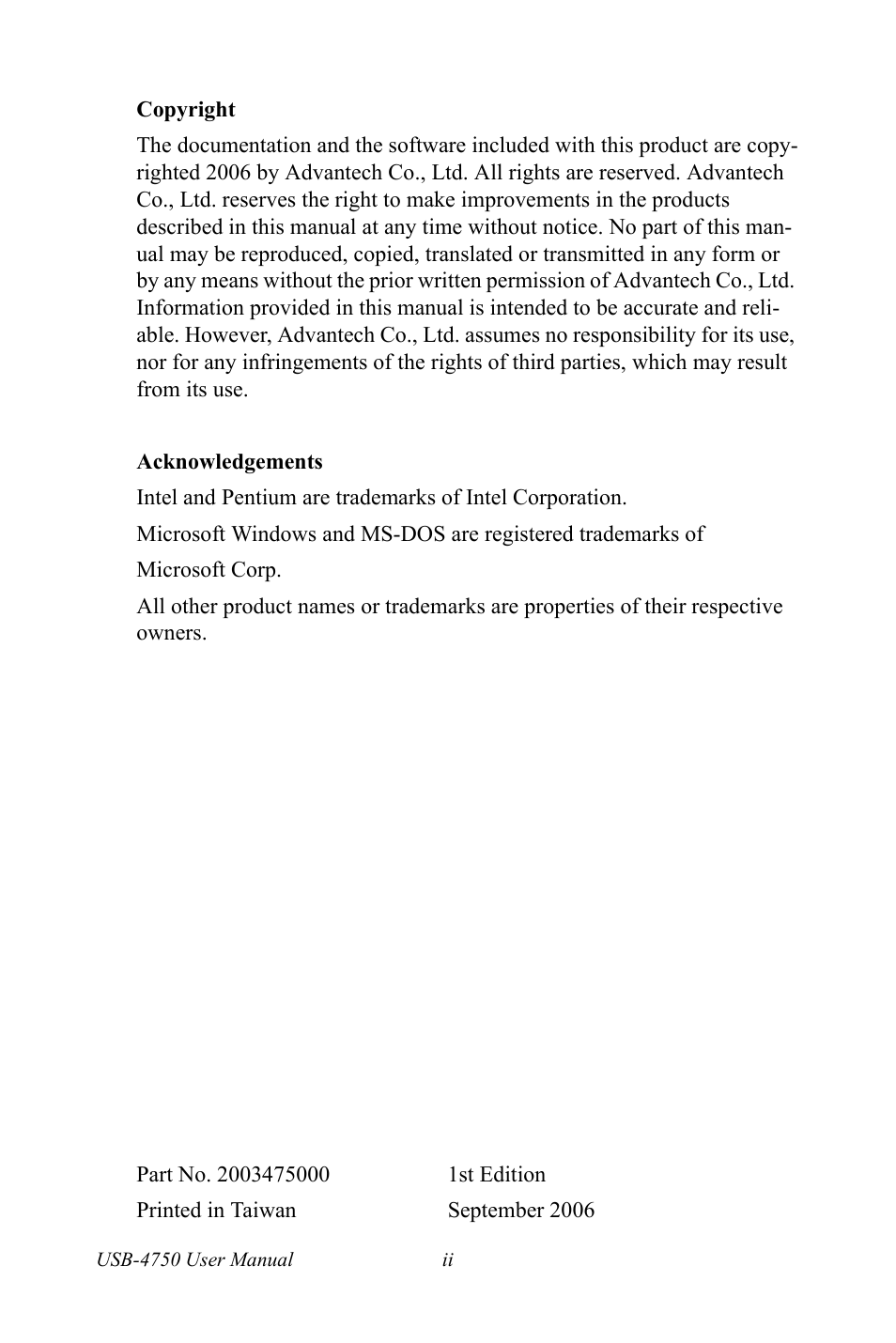 Advantech USB-4750 User Manual | Page 2 / 24