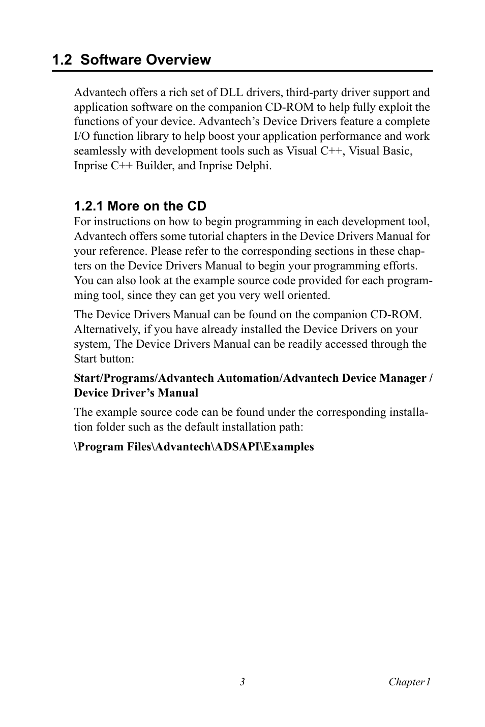 2 software overview, 1 more on the cd, Software overview | More on the cd | Advantech USB-4750 User Manual | Page 9 / 24