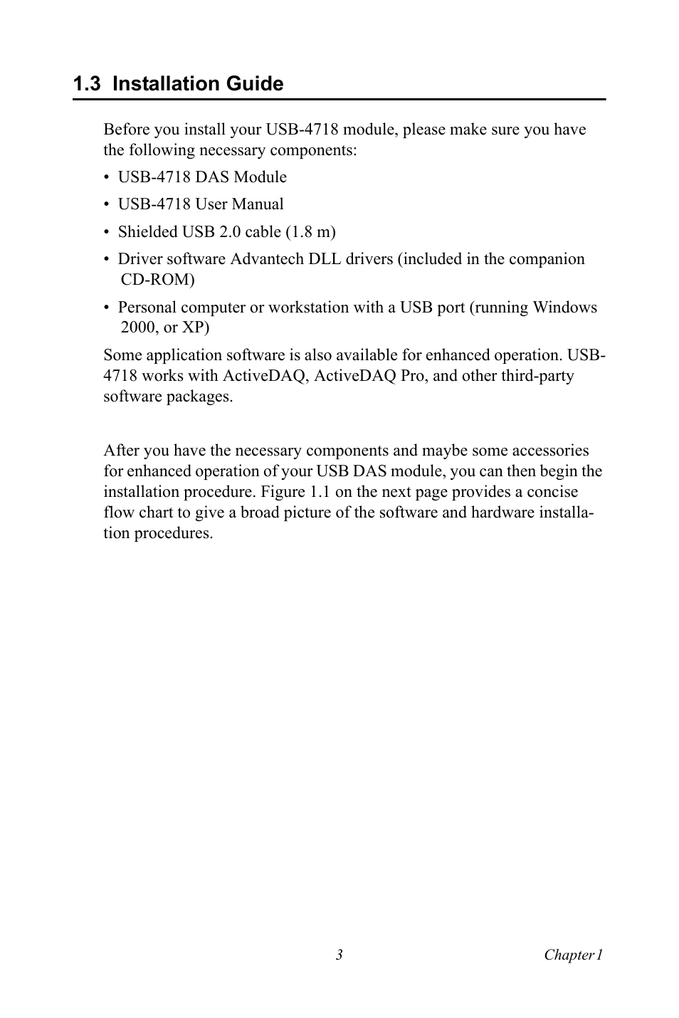 3 installation guide, Installation guide | Advantech 4718 User Manual | Page 9 / 54