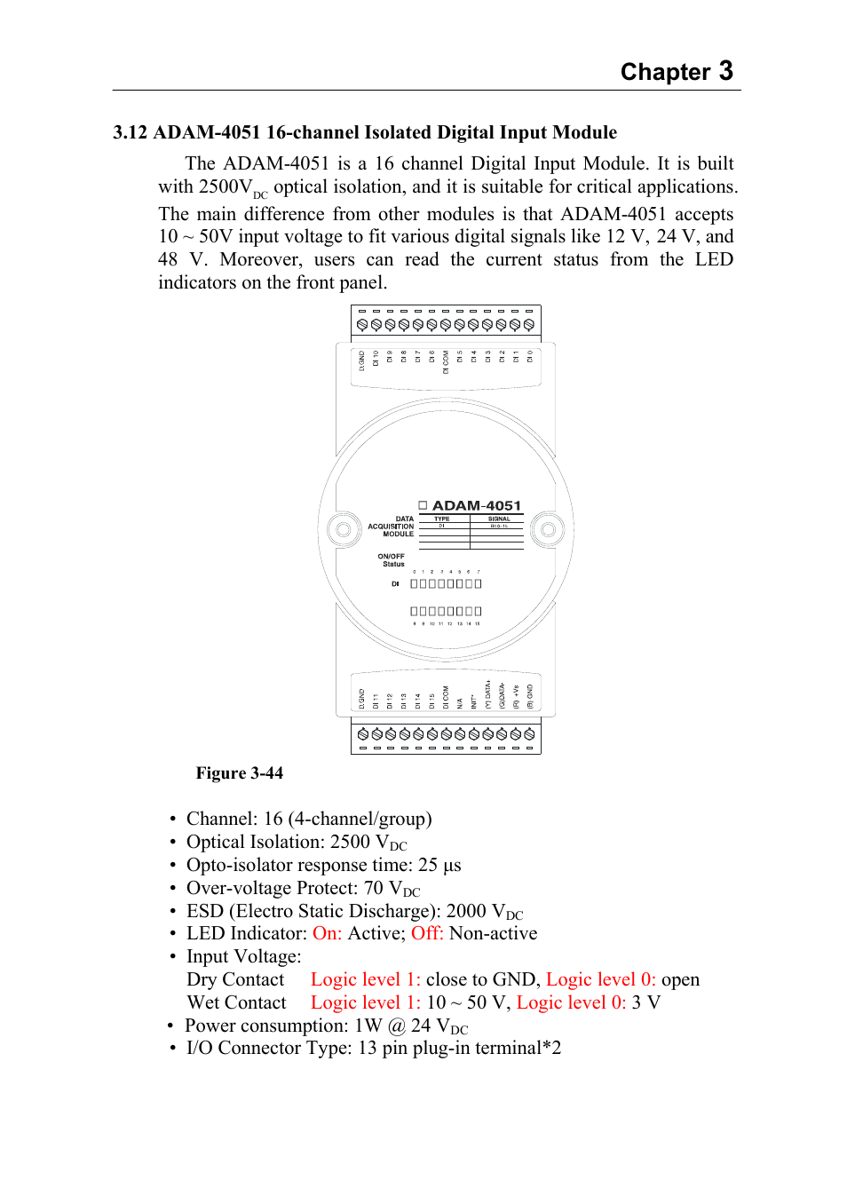 Chapter | Advantech Data Acquisition Modules ADAM 4000 User Manual | Page 76 / 429