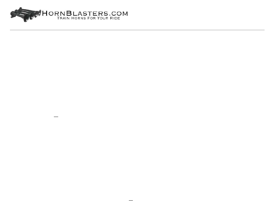 HornBlasters HB4H5LCC User Manual | 2 pages