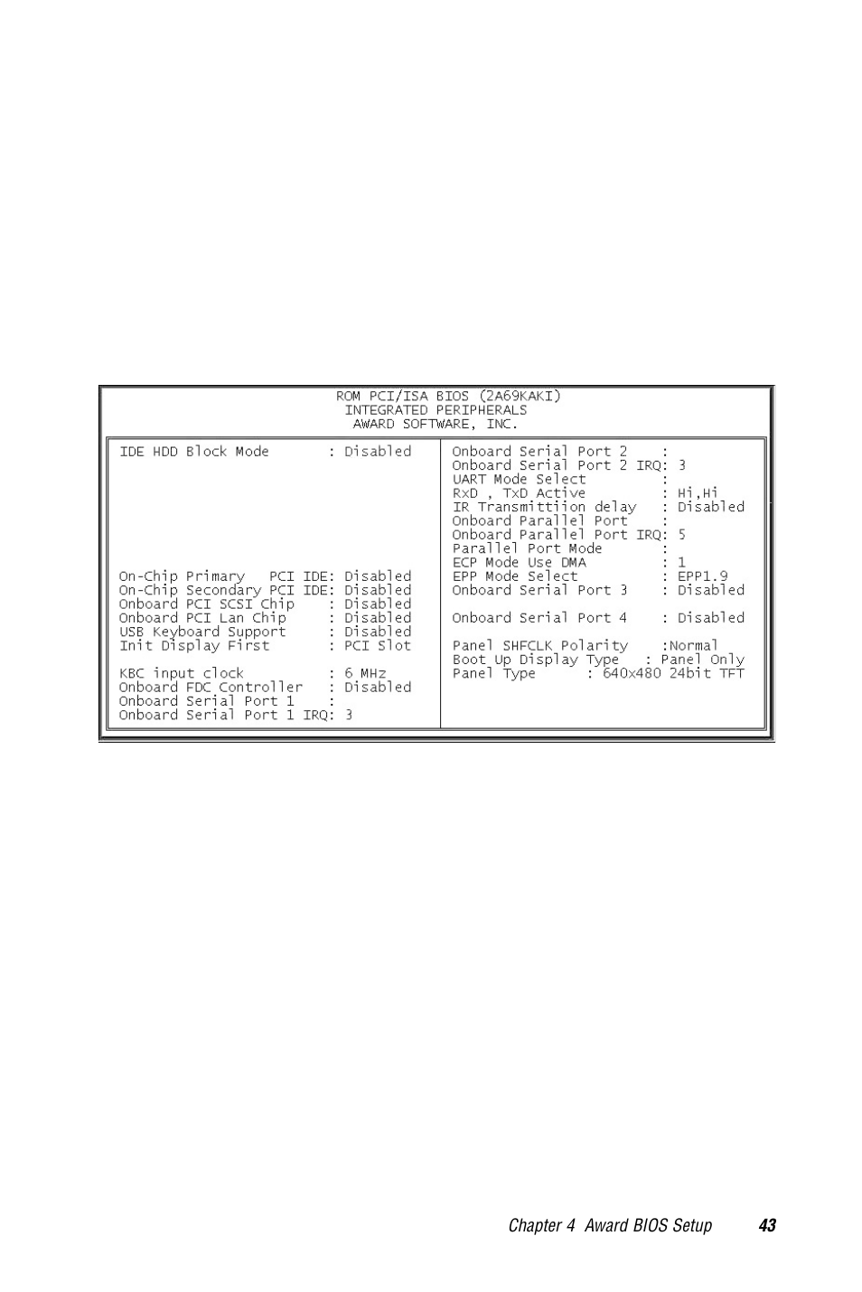 7 integrated peripherals, Figure 4-7: integrated peripherals | Advantech PCM-9570/S 2006957006 5th Edition User Manual | Page 55 / 128