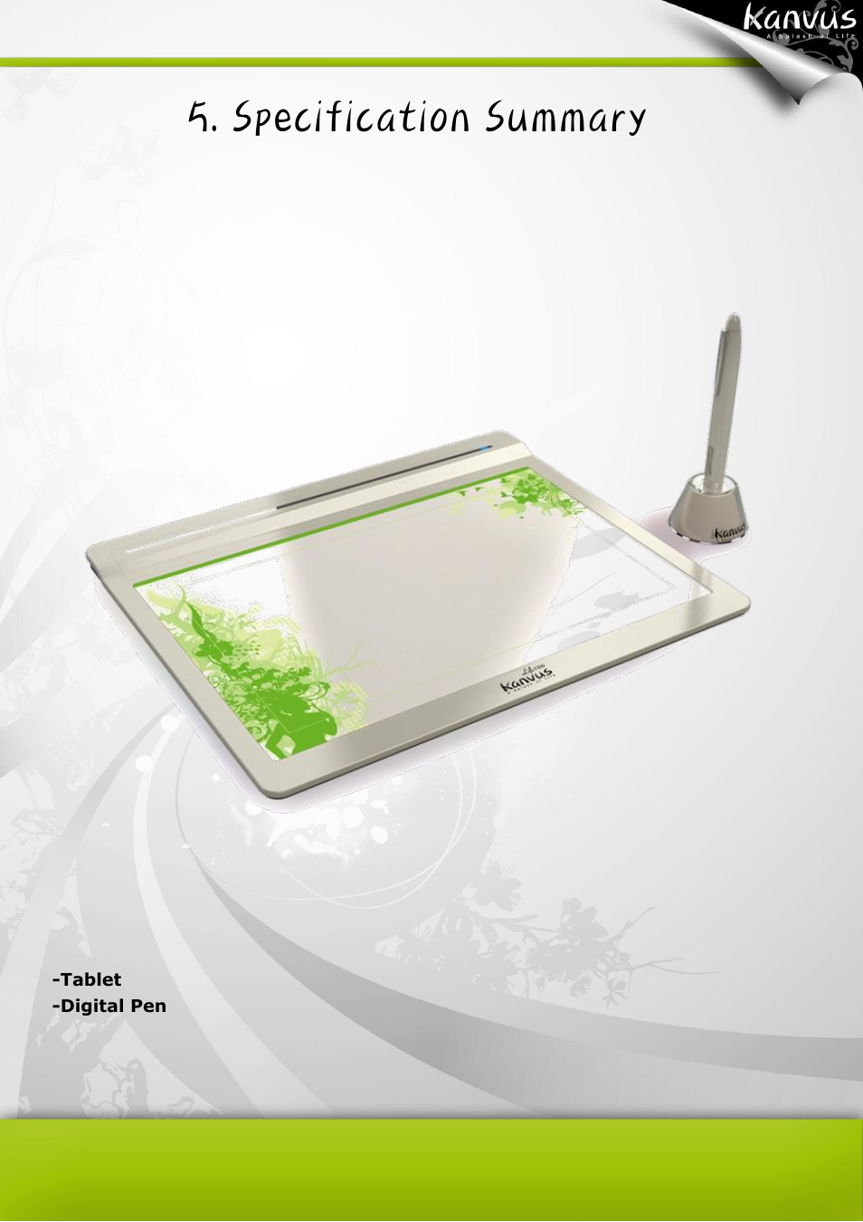 Specification summary | KWorld Kanvus Life 106 User Manual | Page 67 / 81