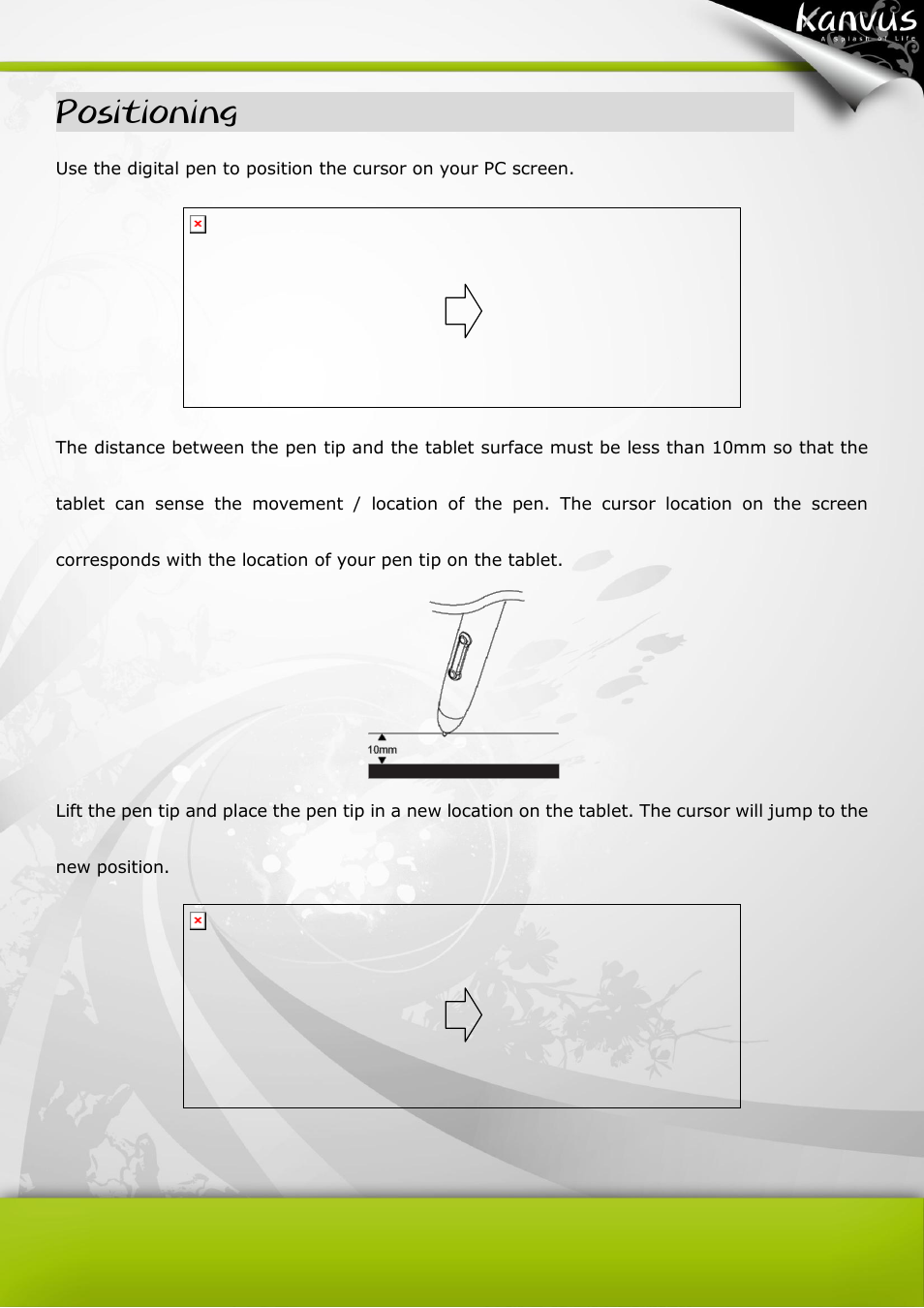 Positioning | KWorld Kanvus Artist 127 User Manual | Page 41 / 82