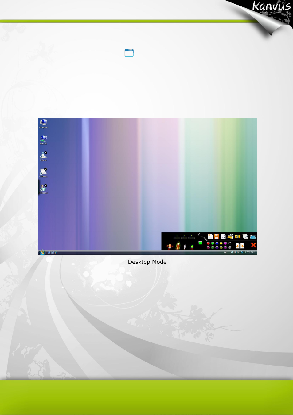 Desktop mode | KWorld Kanvus Artist 127 User Manual | Page 53 / 82