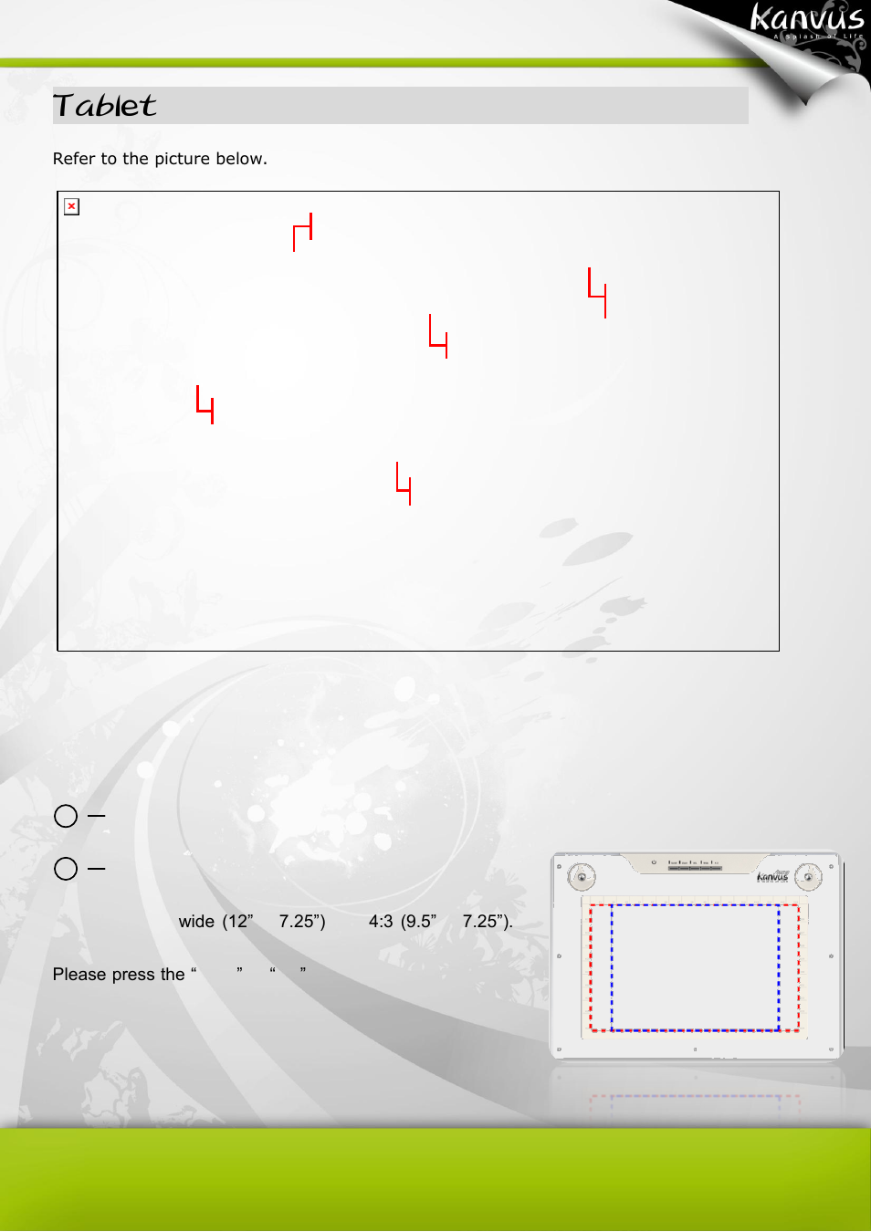 Tablet, Descriptions | KWorld Kanvus Artist 127 User Manual | Page 7 / 82