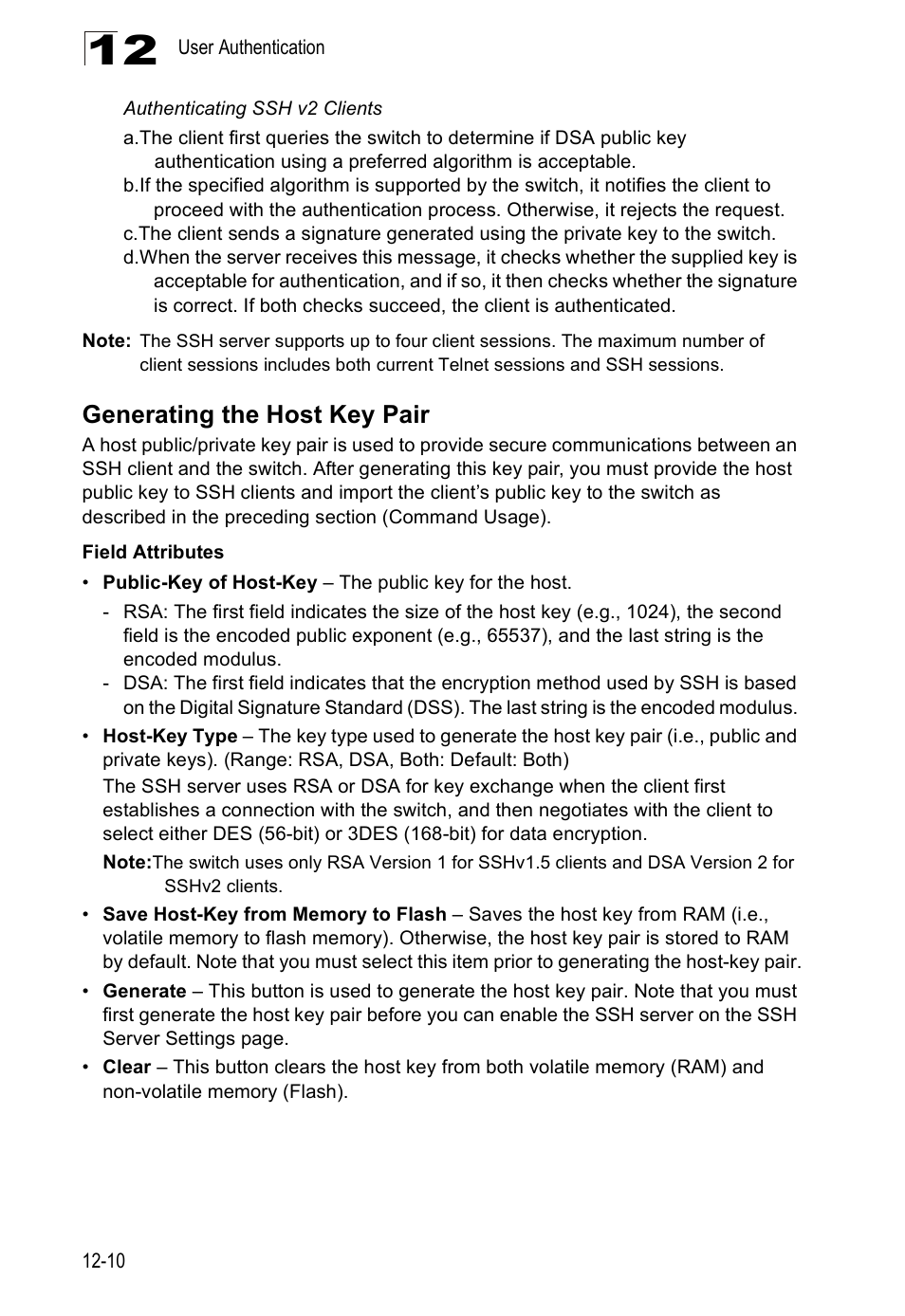 Generating the host key pair | Accton Technology Direk Tronik ES4524D User Manual | Page 128 / 588