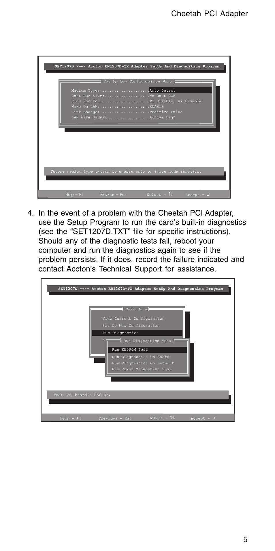 Accton Technology CHEETAH PCI ADAPTER EN1207D-TX User Manual | Page 7 / 14