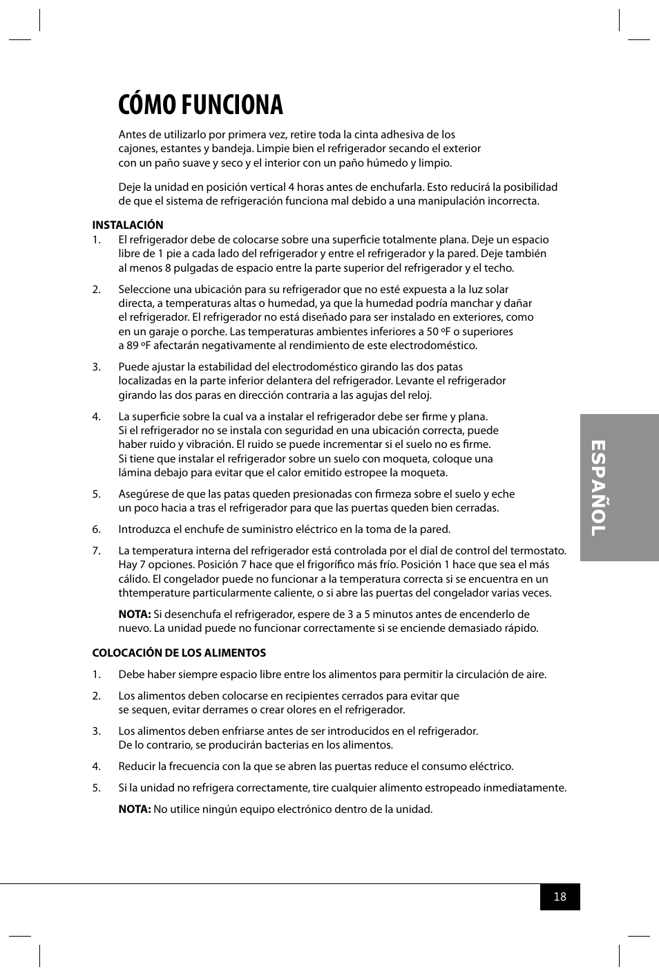 Cómo funciona | Nostalgia Electrics CRF170 RETRO RED User Manual | Page 20 / 33