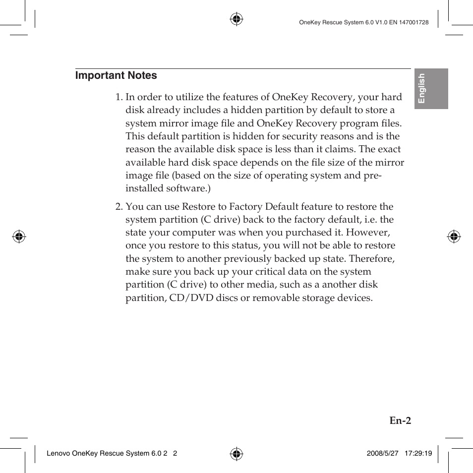 Important notes | Lenovo IdeaPad Y710 User Manual | Page 5 / 138