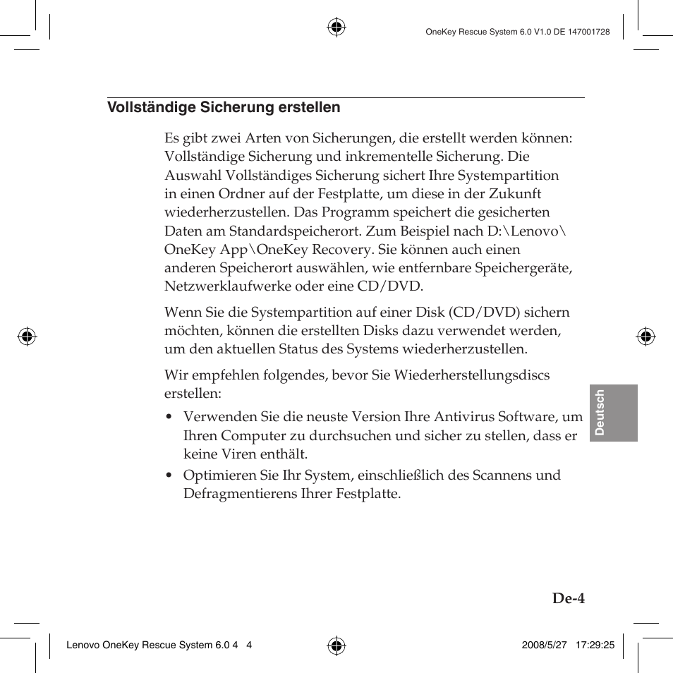 Vollständige sicherung erstellen, Vollständige.sicherung.erstellen | Lenovo IdeaPad Y710 User Manual | Page 89 / 138