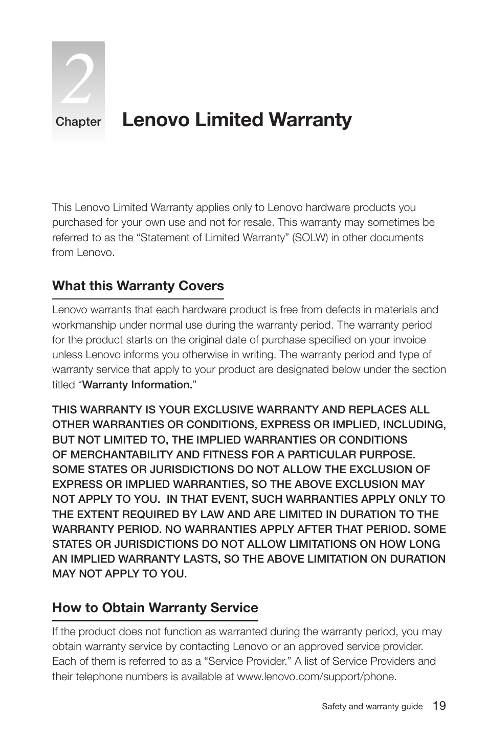 Lenovo limited warranty | Lenovo IdeaCentre K200 User Manual | Page 22 / 35