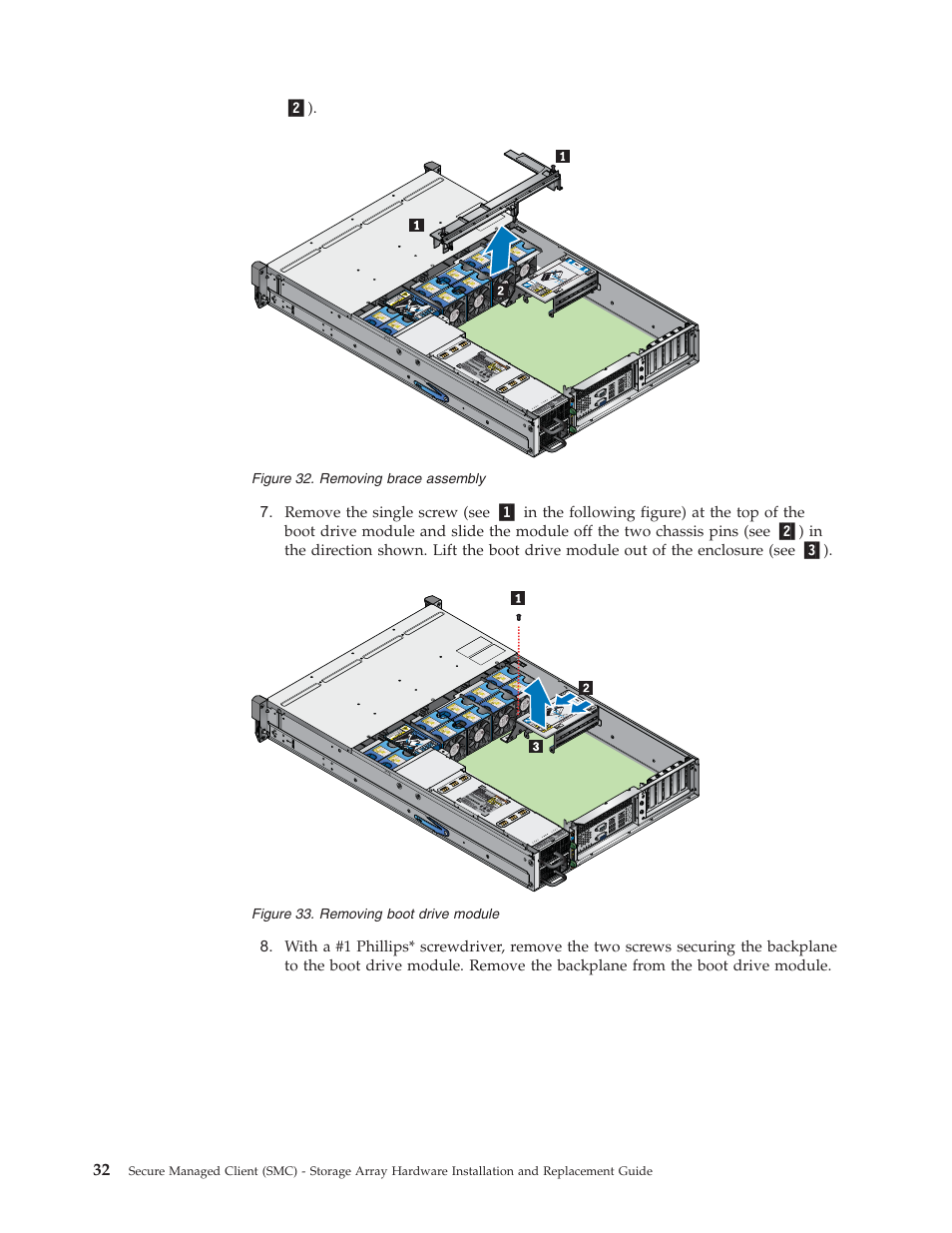 Removing, Brace, Assembly | Boot, Drive, Module | Lenovo Secure Managed Client User Manual | Page 40 / 52