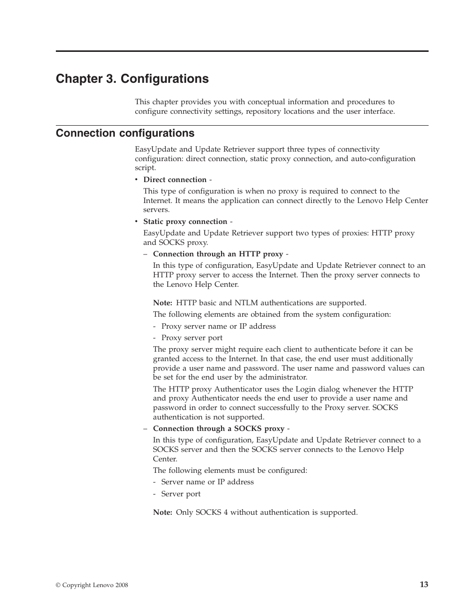 Chapter 3. configurations, Connection configurations, Chapter | Configurations, Connection | Lenovo ThinkServer RS110 User Manual | Page 19 / 84