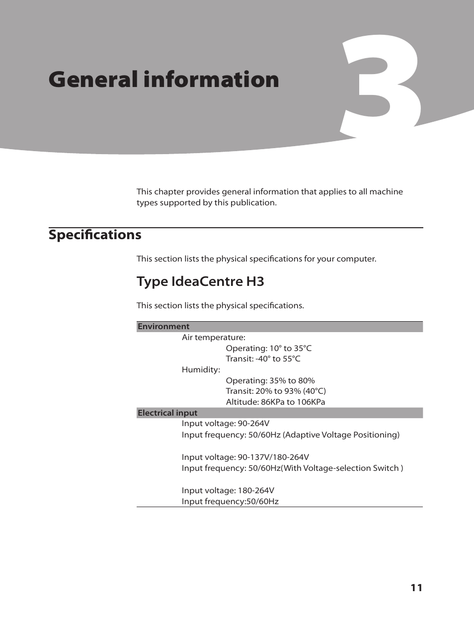 General information | Lenovo 3000 H305 Desktop User Manual | Page 13 / 56