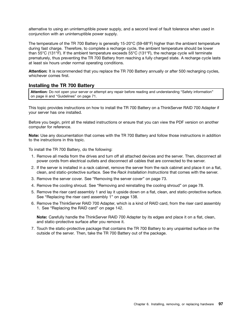 Lenovo ThinkServer RD630 User Manual | Page 109 / 196