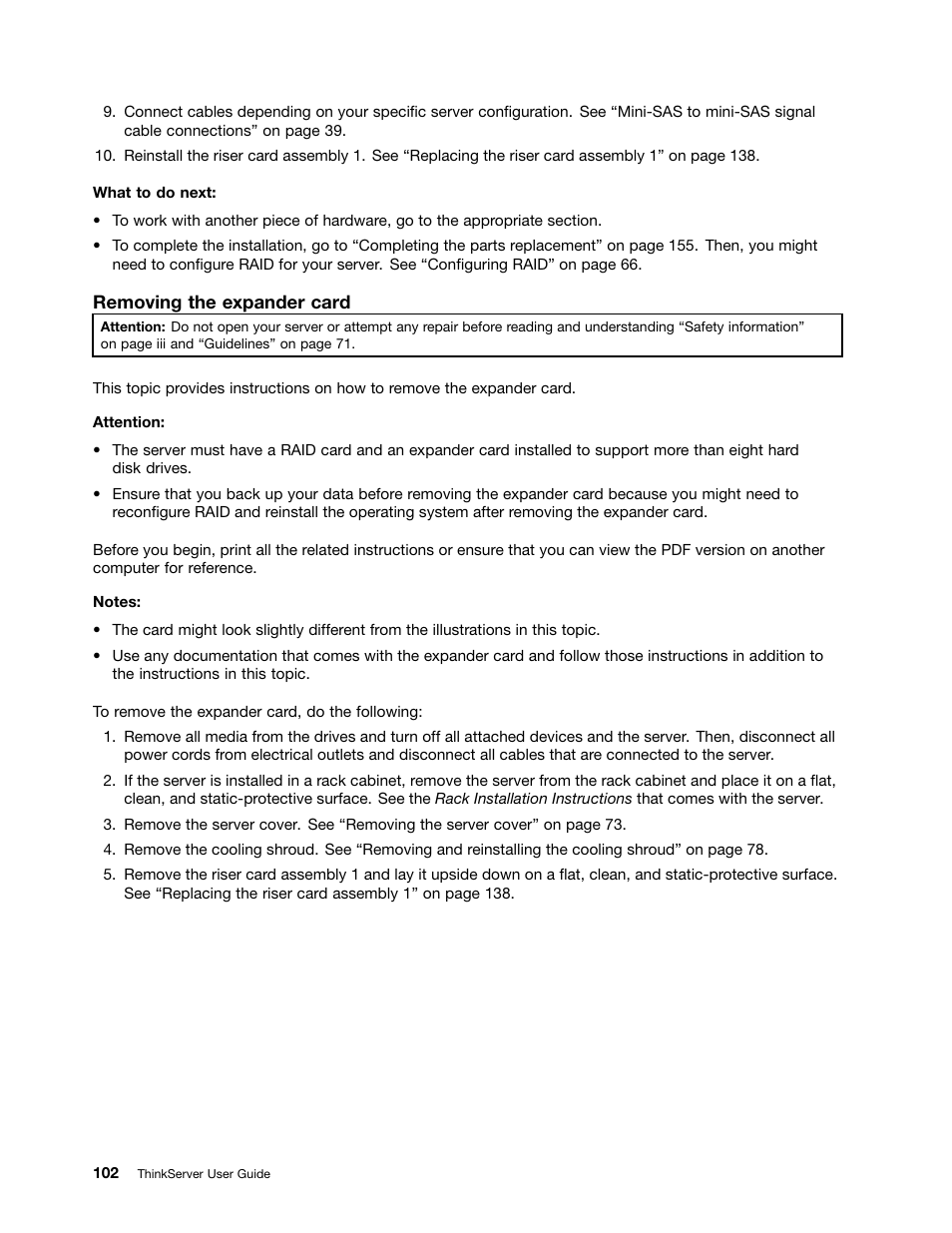 Lenovo ThinkServer RD630 User Manual | Page 114 / 196