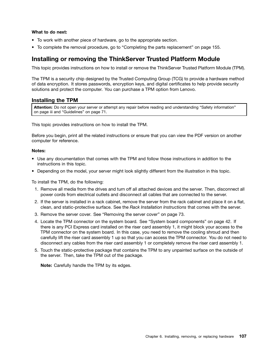 Lenovo ThinkServer RD630 User Manual | Page 119 / 196