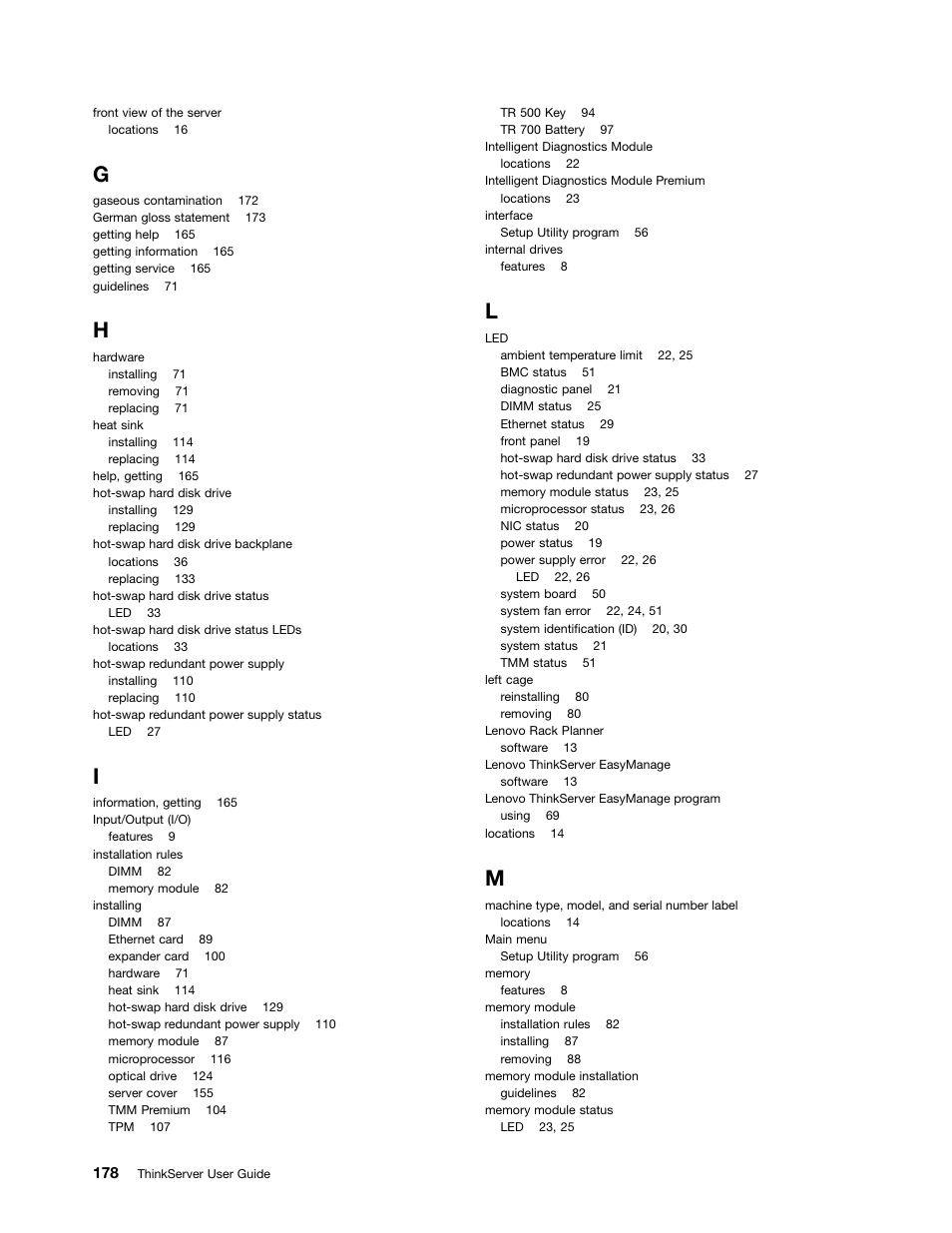 Lenovo ThinkServer RD630 User Manual | Page 190 / 196