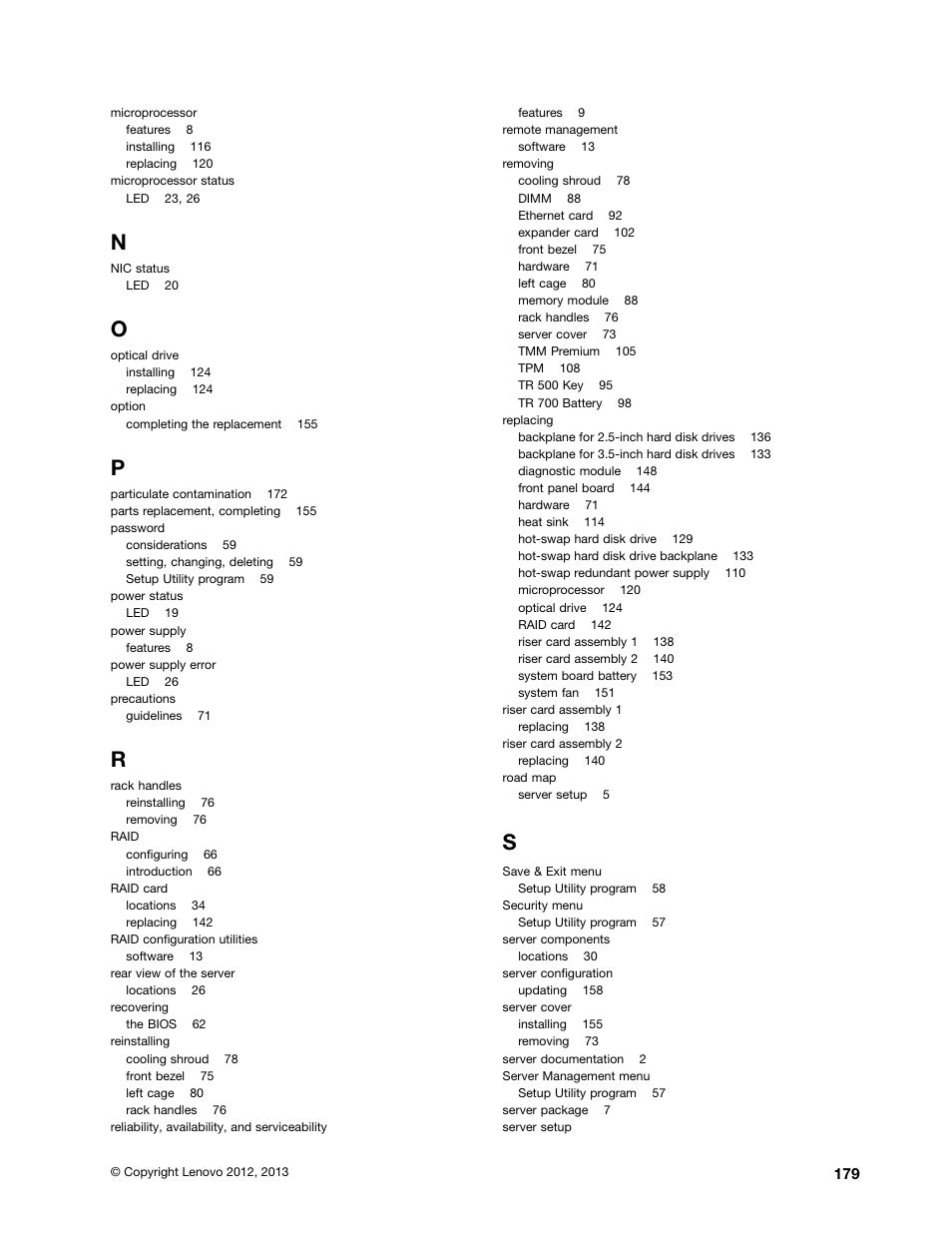Lenovo ThinkServer RD630 User Manual | Page 191 / 196
