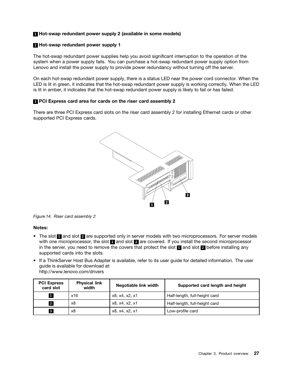 Lenovo ThinkServer RD630 User Manual | Page 39 / 196