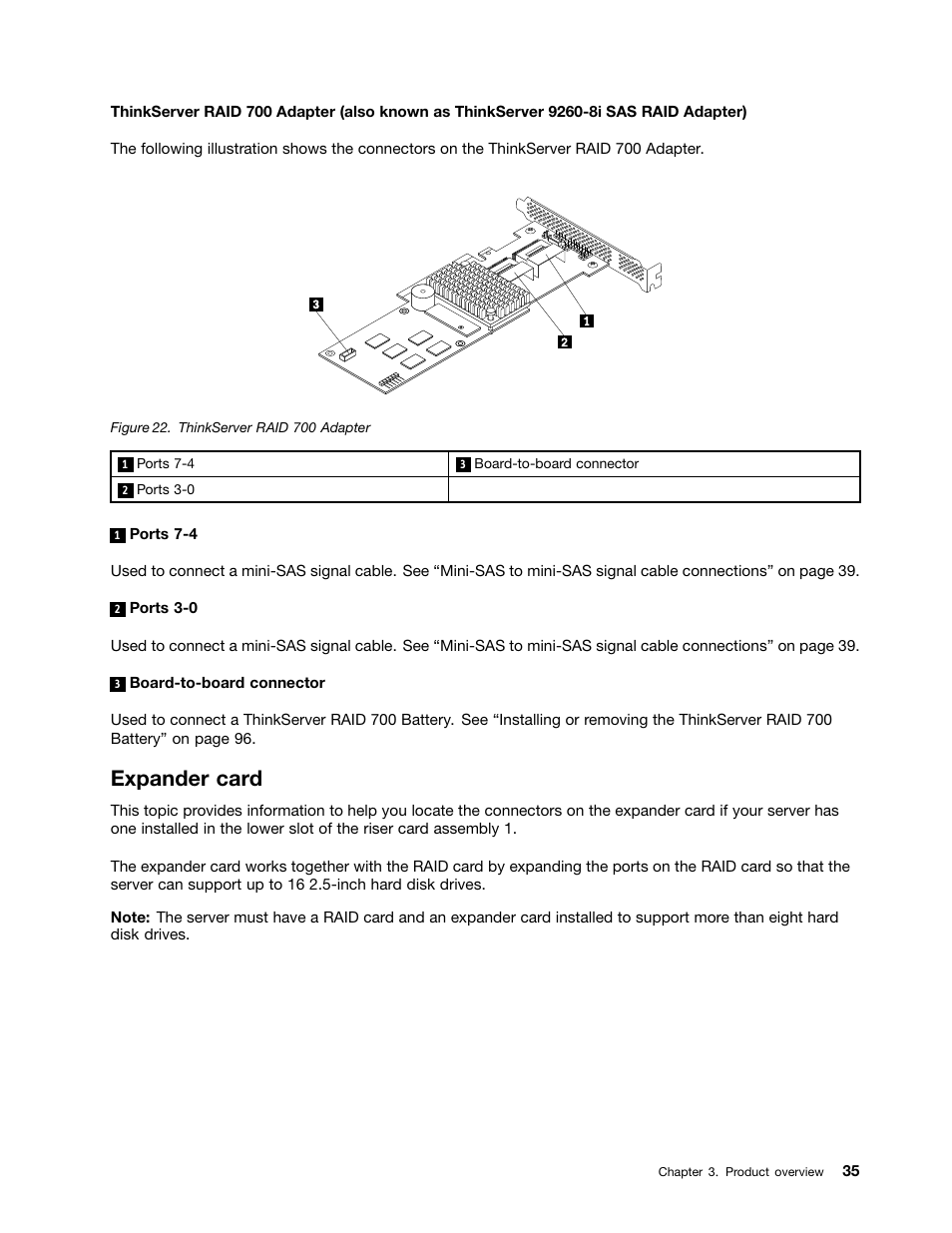 Expander card | Lenovo ThinkServer RD630 User Manual | Page 47 / 196