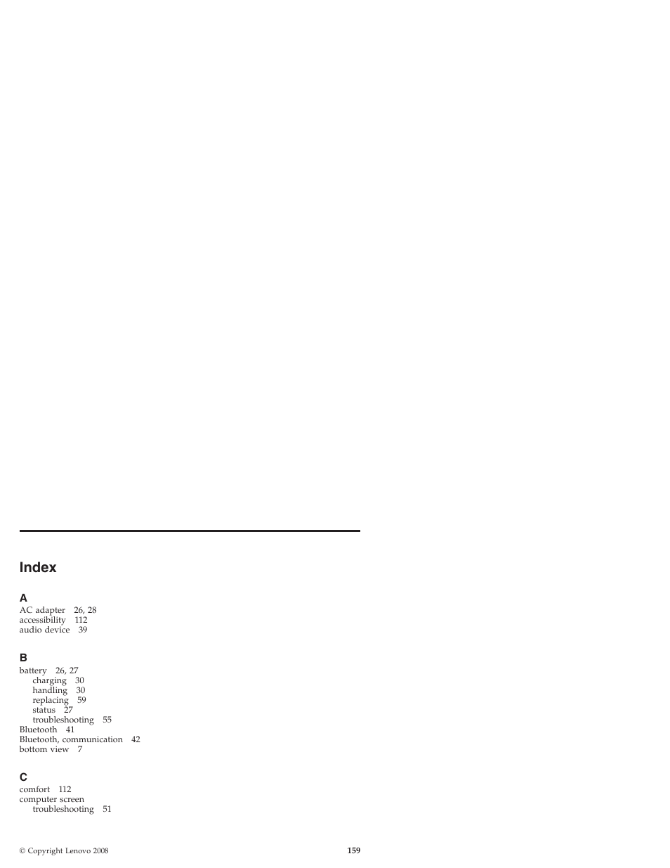 Index | Lenovo IdeaPad S9e -FR User Manual | Page 167 / 176