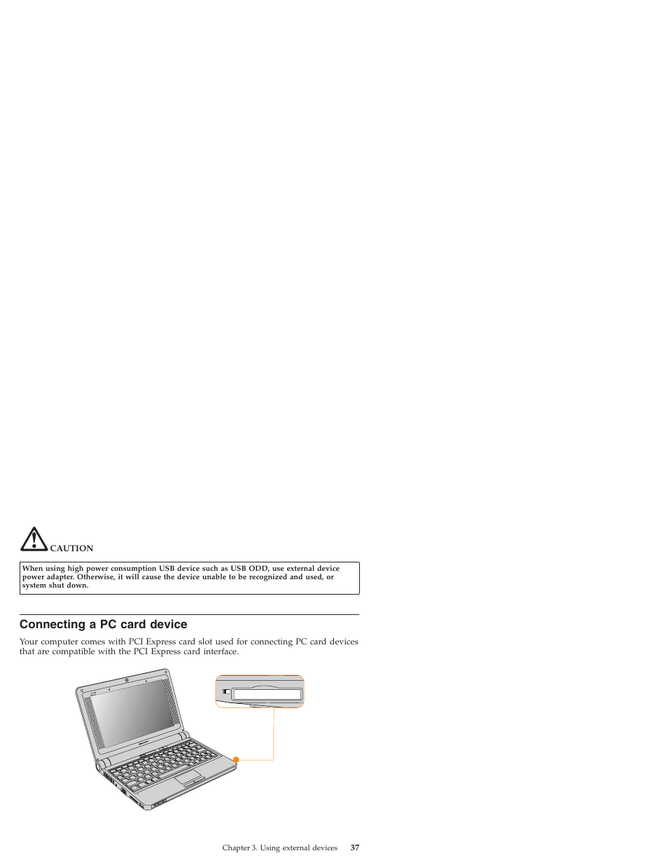 Connecting a pc card device, Connecting, Card | Device | Lenovo IdeaPad S9e -FR User Manual | Page 45 / 176