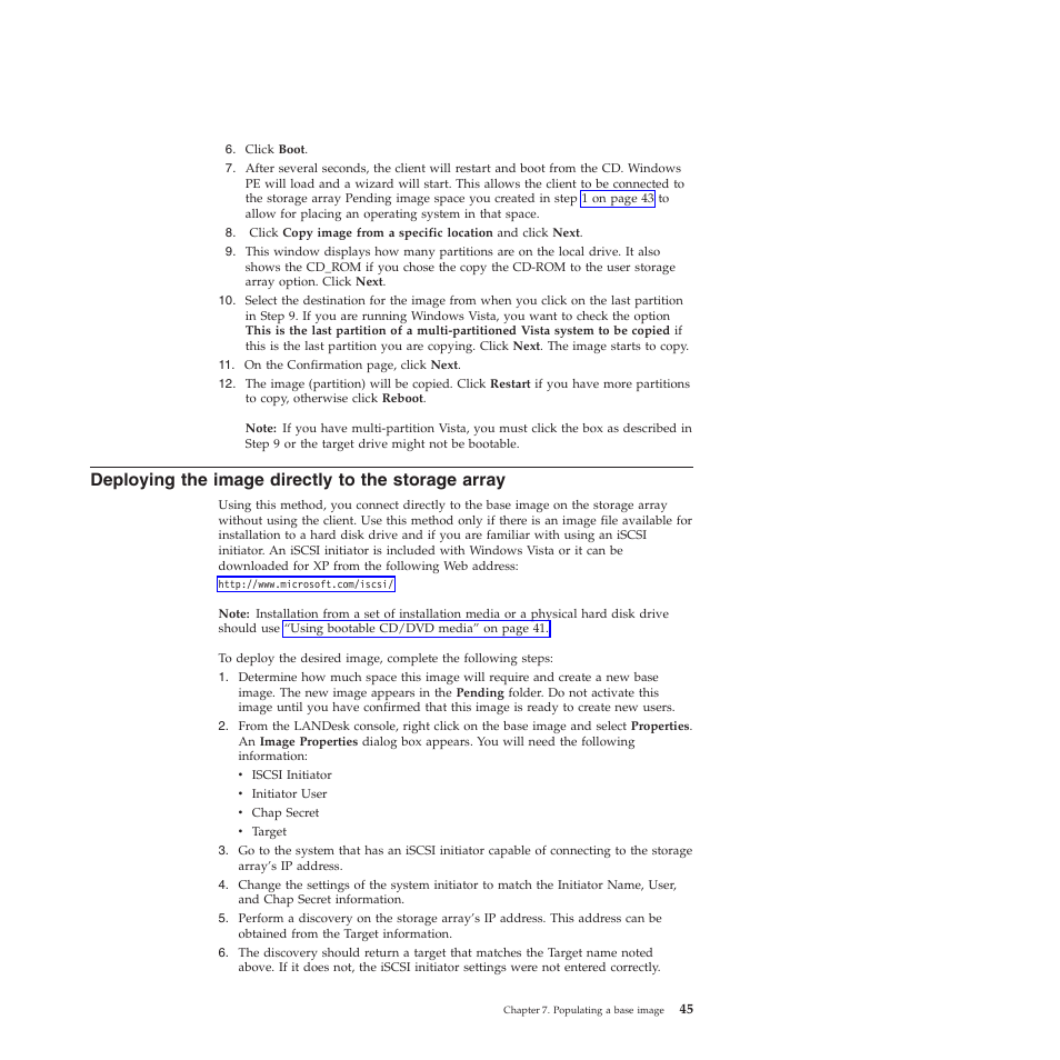 Deploying the image directly to the storage array | Lenovo Secure Managed Client User Manual | Page 53 / 72