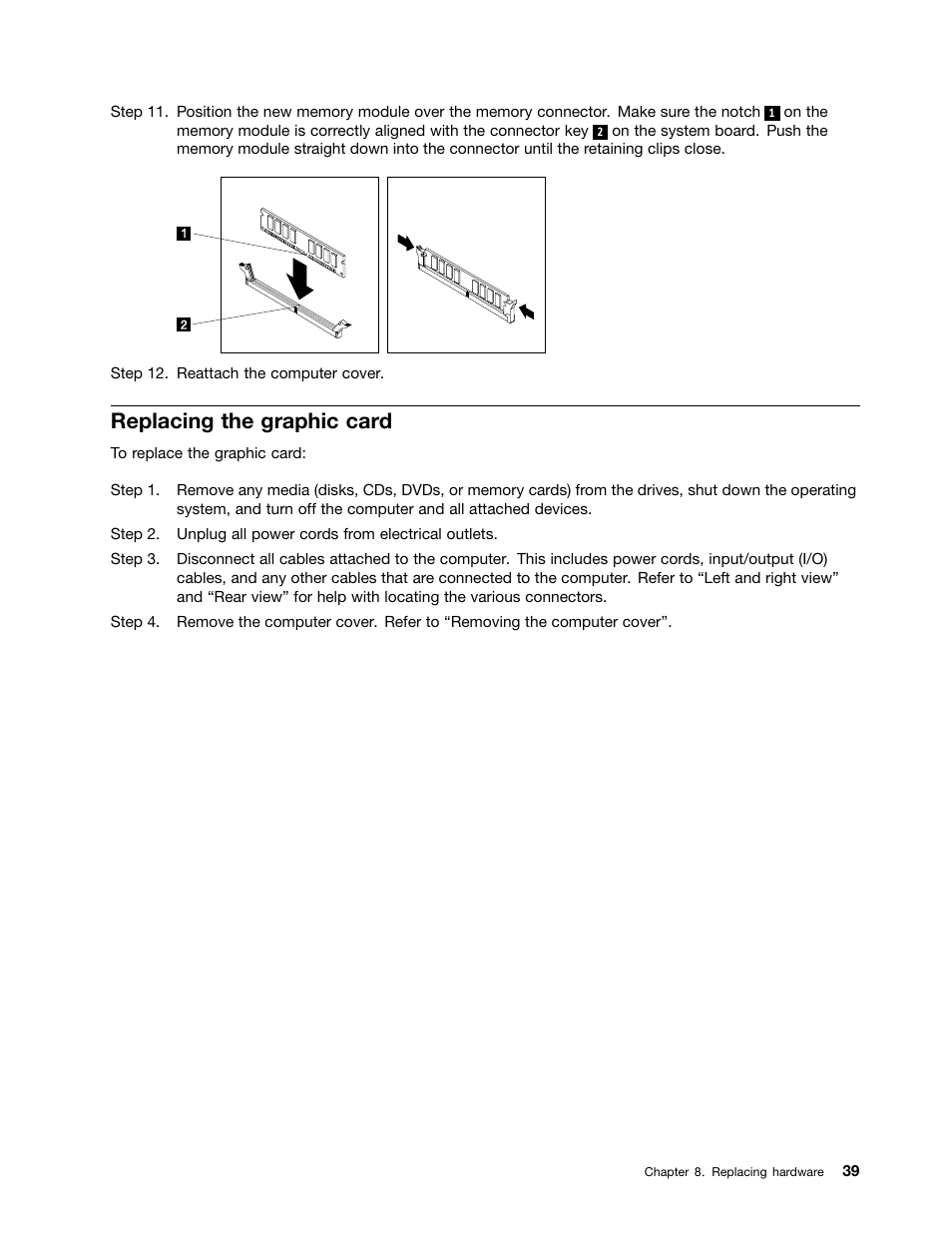 Replacing the graphic card | Lenovo H50-50 Desktop User Manual | Page 45 / 91