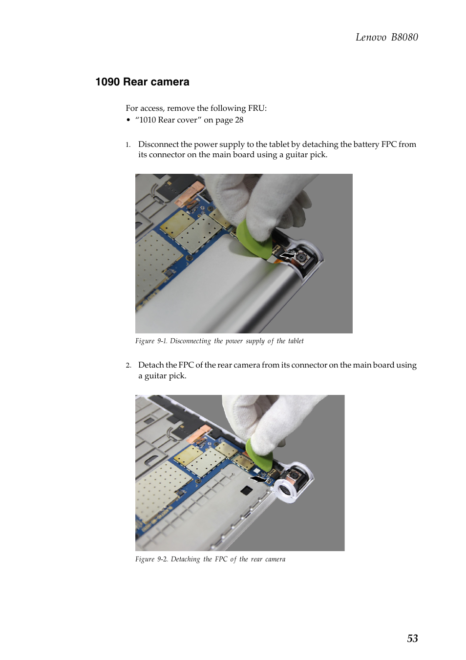 1090 rear camera, Lenovo b8080 | Lenovo Yoga Tablet 10 HD+ B8080 User Manual | Page 57 / 85