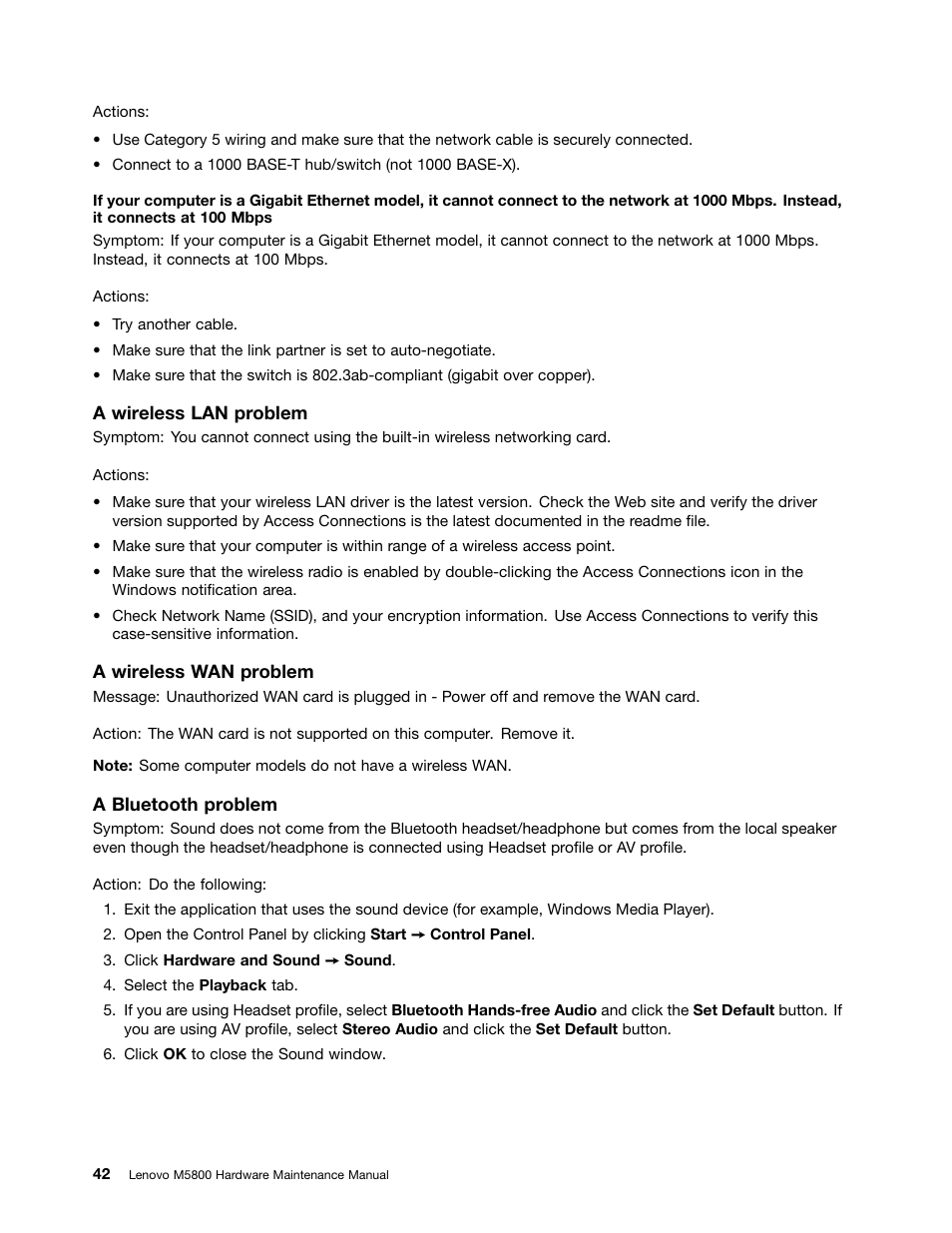 Lenovo M5800 Desktop User Manual | Page 48 / 120