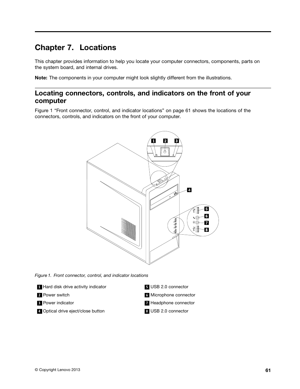Chapter 7. locations | Lenovo M5800 Desktop User Manual | Page 67 / 120