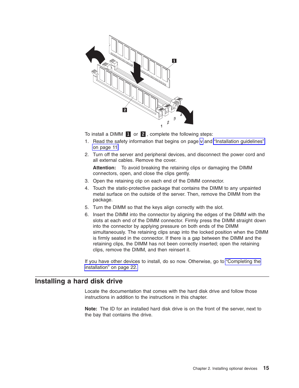 Installing a hard disk drive, Installing, Hard | Disk, Drive | Lenovo ThinkServer RS110 User Manual | Page 29 / 90
