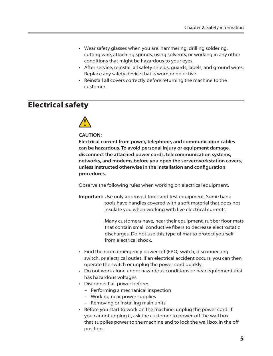 Electrical safety | Lenovo IdeaCentre K200 User Manual | Page 7 / 49