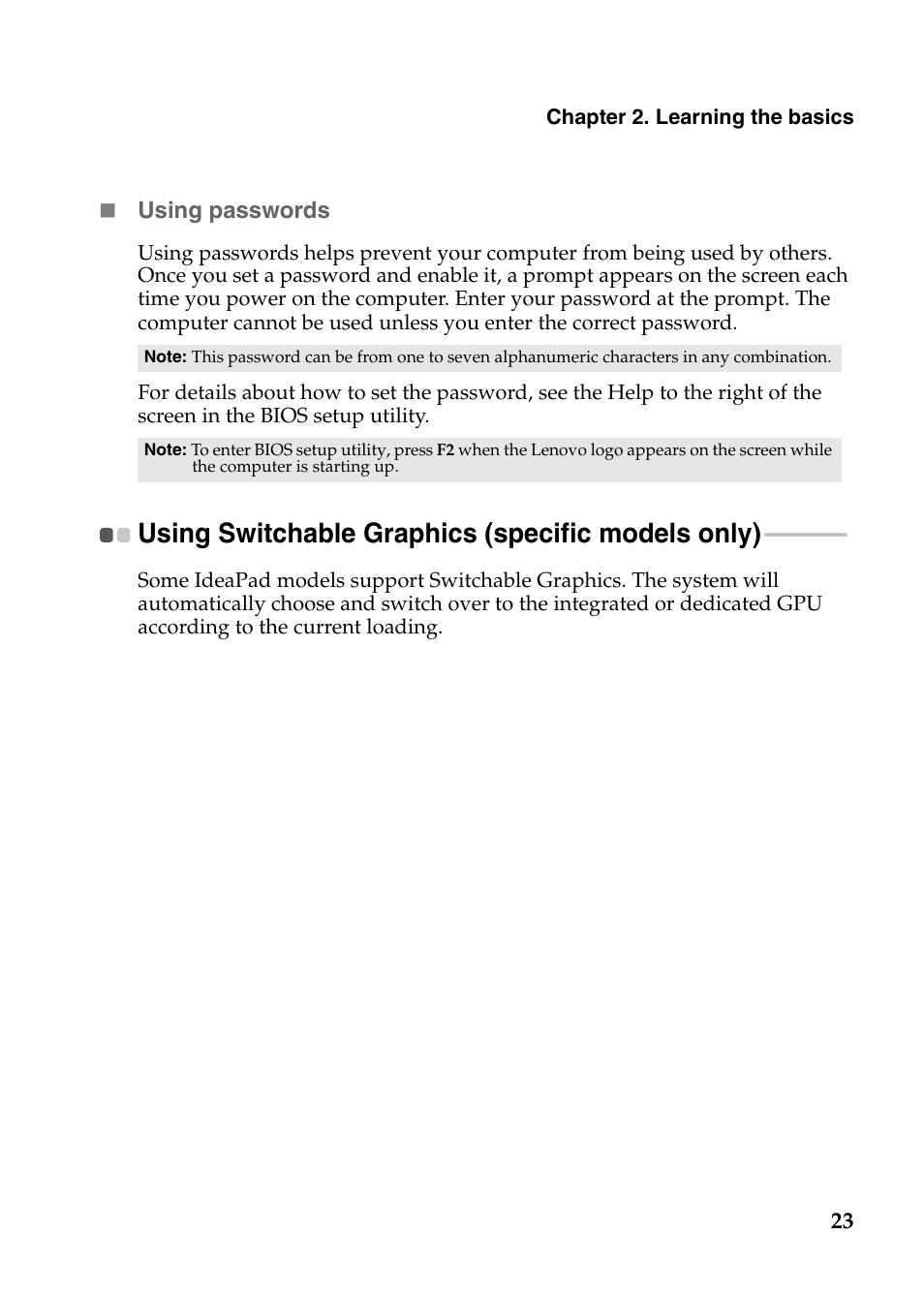 Using switchable graphics (specific models only) | Lenovo IdeaPad N586 User Manual | Page 27 / 49